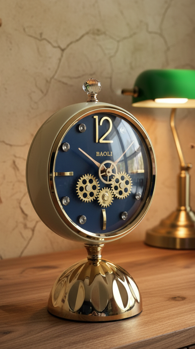 Luxury Vintage Gear Table Clock: The Ultimate Premium Decorative Desk Clock for Elegant Homes
