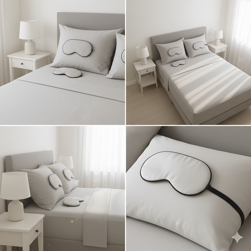 Bedsheet set with Eye Mask for couples