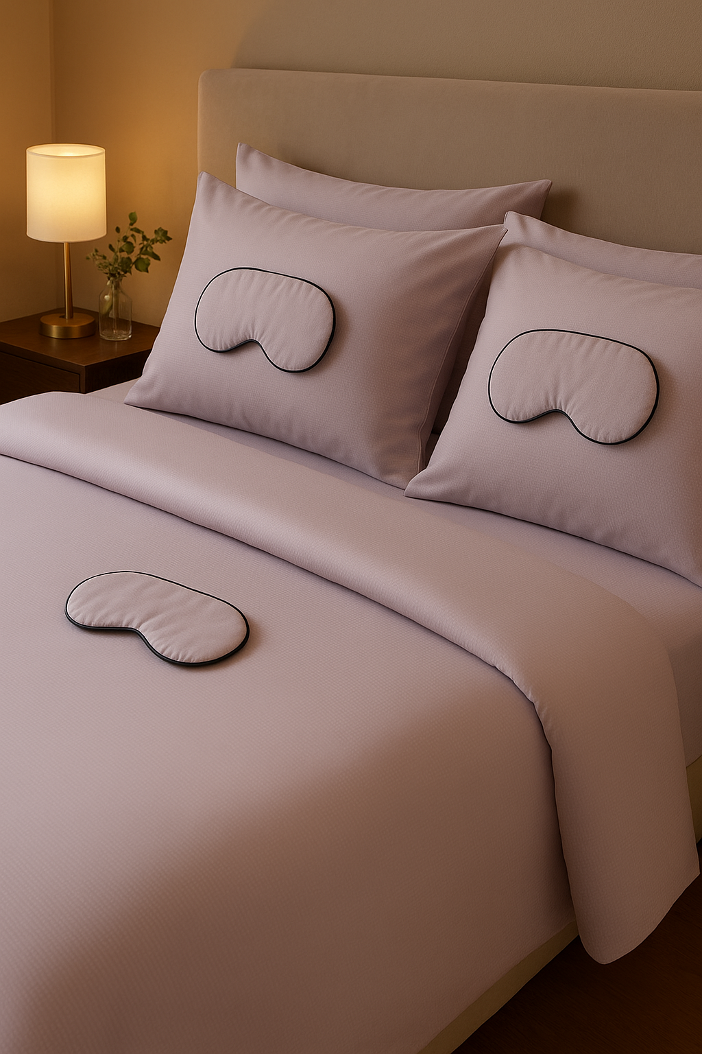 Bedsheet set with Eye Mask for couples