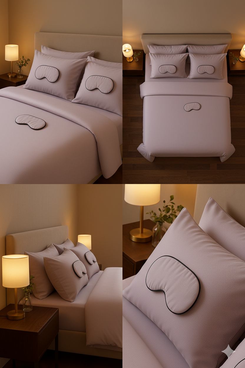 Bedsheet set with Eye Mask for couples