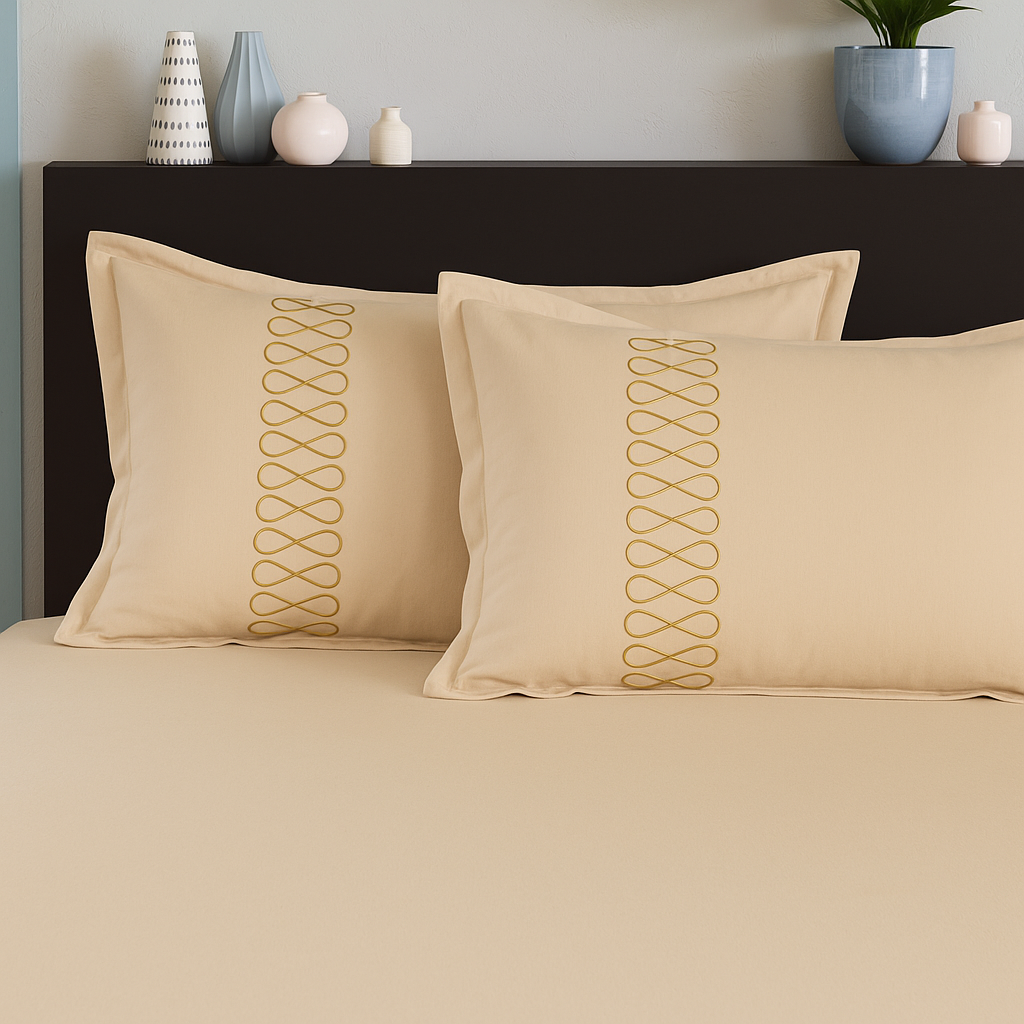 Bedsheet with Embroidery Pillowcovers