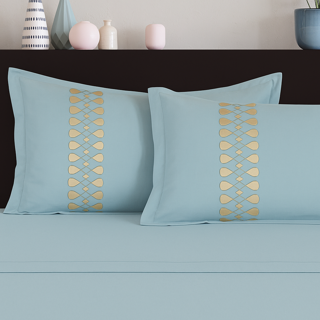 Bedsheet with Embroidery Pillowcovers