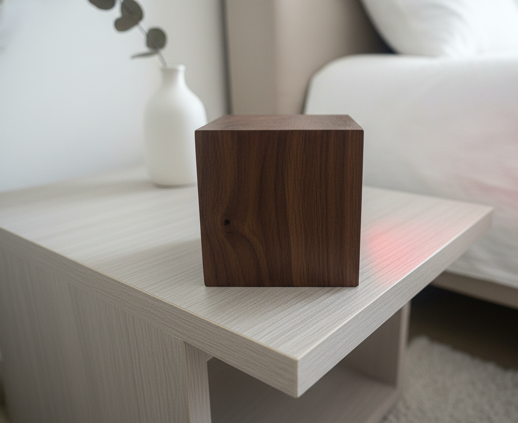 LED Wooden Digital Alarm Clock with Temperature, Date Display, Sound Activation | Eco-Friendly Wood Finish, USB + Battery Backup, Multi-Function Desk Clock for Home & Office (Red|green LED Display)