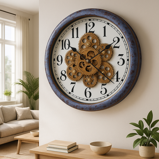 Vintage Gear Wall Clock – Timeless Mechanics Meets Modern Elegance